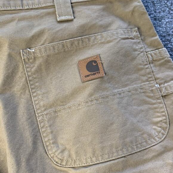 Vintage Carhartt Shorts Mens 38 Brown B147 DKH Utility Carpenter Work Cotton - Picture 16 of 16